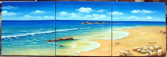Dafen Oil Painting on canvas seacoast -set443